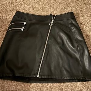 Faux leather skirt
